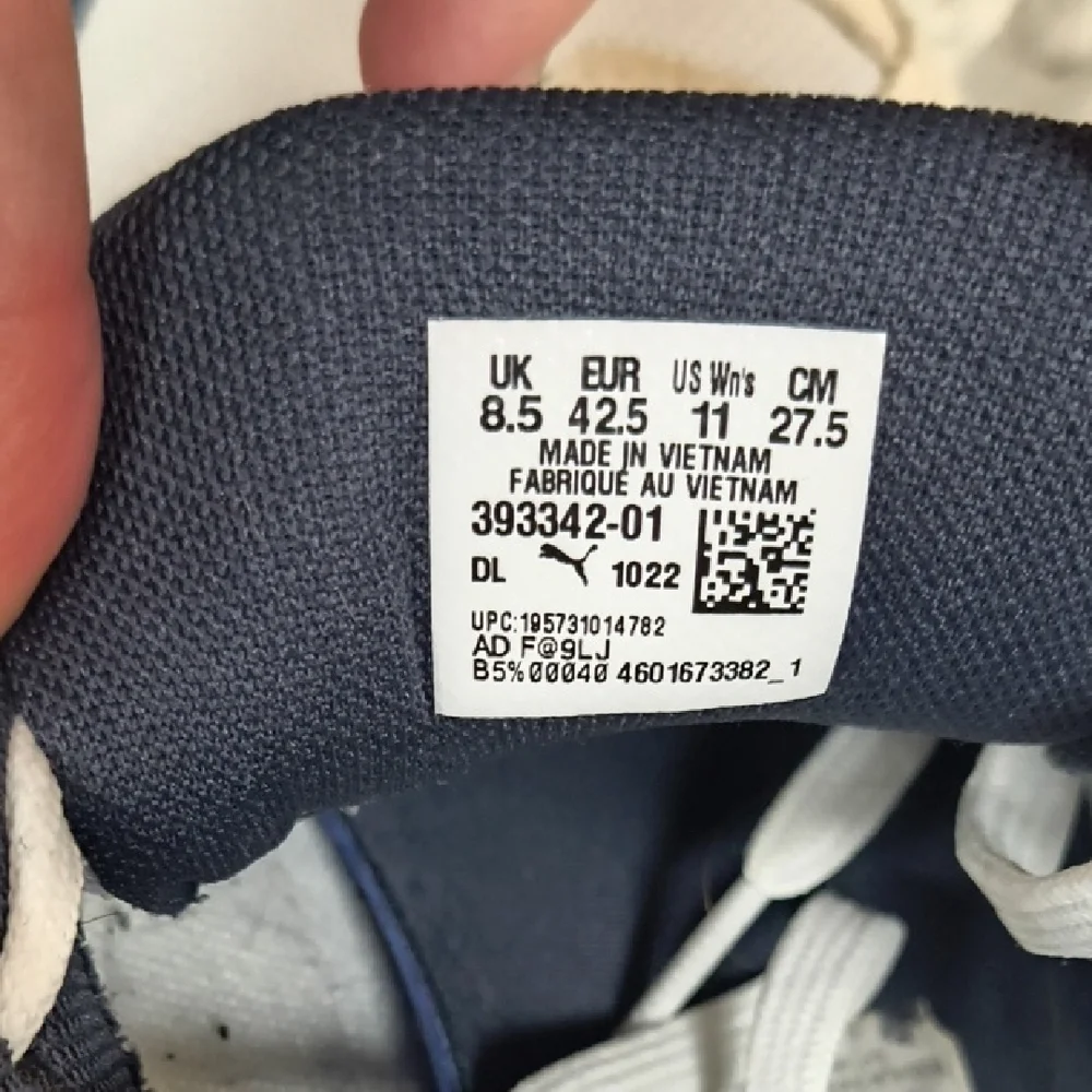 Puma Women's RS-X Reinvent Flagship Sneakers, White/Tan/Blue, Size 11